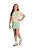 Conjunto Juvenil Feminino com Camiseta Cropped Oversized Bege e Short Saia Verde Menta Adulteens - Imagem 1