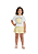 Conjunto Infantil Feminino com Camiseta Branca Cropped com Short Saia Amarelo Claro Baby Vest - Imagem 1