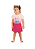 Conjunto Infantil Feminino com Blusa de Gatinha Rosa com Short em Malha Rosa Pink Baby Vest - Imagem 1