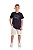 Conjunto Juvenil com Camiseta Azul Marinho e Bermuda em Moletinho com Linho Cru Adulteens - Imagem 1