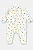 Macacão Longo com Zíper para Bebê Menino Branco Estampado Up Baby - Imagem 1