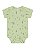 Body para Bebê Manga Curta Verde em Suedine Estampada com Coelhinhos Up Baby - Imagem 1