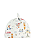 Gorro em Suedine Branco com Nó Estampa Inglaterra Up Baby - Imagem 1