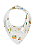 Babador Bandana em Suedine Branca Estampada com Bichinhos e Floresta Up Baby - Imagem 1