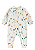 Macacão Manga Longa com Zíper para Bebê em Suedine Offwhite Estampa Bichinhos na Floresta Up Baby - Imagem 1
