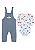 Conjunto Jardineira com Body Manga Longa Ursinhos Azul Kiko Baby - Imagem 3