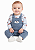 Conjunto Jardineira com Body Manga Longa Ursinhos Azul Kiko Baby - Imagem 2