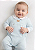 Macacão Longo para Bebê Menino Azul Claro com Bordado de Ursinho Kiko Baby - Imagem 2
