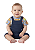 Jardineira Azul Marinho com Body Azul Estampado com Bichinhos do Safari Up Baby - Imagem 3