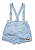 Bermuda Social Azul Claro para Bebê Menino com Suspensório Charpey - Imagem 1
