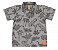 Camisa Polo Infantil com Estampa Dinossauro em Malha Cinza Up Baby - Imagem 1