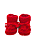 Sapatinho de Tricô para Bebê Vermelho - Imagem 1