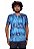 Bata Indiana Masculina Viscose Maori Tie-Dye Turquesa - Imagem 1