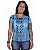 Baby Look Indiana Feminina Floral Tie Dye Royal - Imagem 1