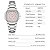 Relógio feminino prata rosa pequeno quadrado WWOOR 8874PR - Imagem 5