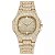 relógio cravejado masculino feminino dourado hip hop Genebra - Imagem 1