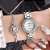 Kit relógio bracelete feminino prata preto cravejado Lvpai - Imagem 2