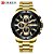 Relógio Masculino Dourado Preto Esportivo Militar Curren 8336 - Imagem 1