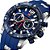 Relógio Masculino Prata Azul Esportivo Militar Mini Focus 249 - Imagem 2