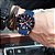 Relógio Masculino Dourado Azul Esportivo Militar Mini Focus 349 - Imagem 3
