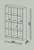 Armário Para Escritório 120cm C/ 12 nichos - Imagem 2