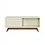 Rack para TV Até 55 Polegadas 1 Porta Retrô Off White/Nobre - Imagem 2