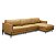 Sofá Marrakech Leather Com Chaise 3,00m | Couro Natural Legítimo, Design Sofisticado e Conforto Premium para Ambientes Modernos - Imagem 1