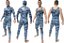 Roupa Onda Sports Neoprene STD Jardineira Camo Blue - Imagem 1