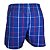 Cueca Samba Canção Xadrez Azul e Vermelho -  NORUEGA  - 100% algodão - Imagem 3