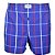 Cueca Samba Canção Xadrez Azul e Vermelho -  NORUEGA  - 100% algodão - Imagem 1