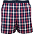 Cueca Samba Canção Xadrez Azul Vermelho Cós Azul Marinho -  EDIMBURGO - 100% algodão - Imagem 1