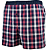 Cueca Samba Canção Xadrez Azul Vermelho Cós Azul Marinho -  EDIMBURGO - 100% algodão - Imagem 2