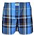 Cueca Samba Canção Xadrez Azul  - DUBAI  -  100% algodão - Imagem 1