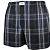 Cueca  Samba Canção Xadrez fundo preto - OXFORD -   100% algodão - Imagem 2