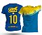 Camiseta Brasil Copa Personalizada GameGames - Azul c/ Amarela - Imagem 1