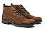 Bota Cano Curto Masculina Couro Camurça Marrom Estonado Barcelona Design | First Bull - Imagem 3