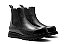 Bota Chelsea Couro Preto Solado Tratorado Barcelona Design - Imagem 3