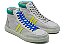 Tênis Sneakers Cano Alto Couro Nude/Verde/Azul/Amarelo Barcelona Design | Luck Bull - Imagem 2