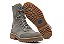 Bota Masculina Cano Alto Couro Cinza Barcelona Design | Desert Bull - Imagem 13