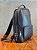 Mochila Em Couro Legitimo Preto Barcelona Design - Imagem 2