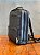 Mochila Em Couro Legitimo Preto Barcelona Design - Imagem 3
