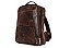 Mochila Em Couro Legitimo Marrom Castanho Estonado Barcelona Design - Imagem 2