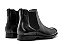 Bota Chelsea Cano Baixo Couro Preto Barcelona Design - Imagem 4