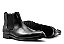 Bota Chelsea Cano Baixo Couro Preto Barcelona Design - Imagem 3