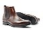 Bota Chelsea Cano Baixo Couro Whisky Barcelona Design - Imagem 3