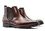 Bota Chelsea Cano Baixo Couro Whisky Barcelona Design - Imagem 2