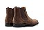 Bota Chelsea Cano Baixo Couro Camurça Marrom Barcelona Design - Imagem 4