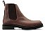 Bota Chelsea Couro Crazy Horse Pinhão Barcelona Design - Imagem 1