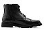 Bota Cano Médio Com Zíper Couro Preto Barcelona Design | Urban - Imagem 3