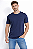 Camiseta Algodão Egípcio Azul Marinho Barcelona Design - Imagem 1